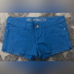 Express Women's Low Rise Shorts Blue Denim Size 10